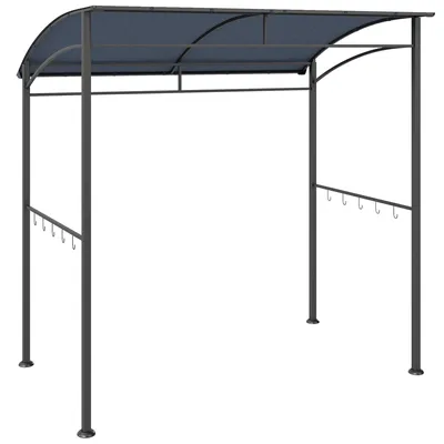 Produktbild von Grillpavillon,Grillüberdachung,Regenschutz,HakenfürUtensilien,Stahlrahmen,grau,215x150x174/220cm