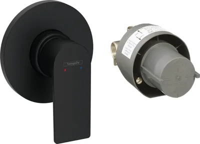 Zdjęcie produktu dla Hansgrohe Rebris E - Bateria prysznicowa podtynkowa z korpusem, czarny matowy 72658670
