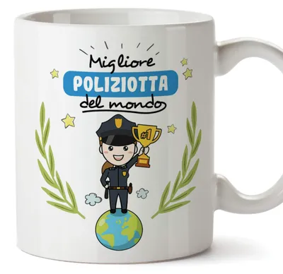 Keramikbecher World Police (Poliziotta) 350 ml