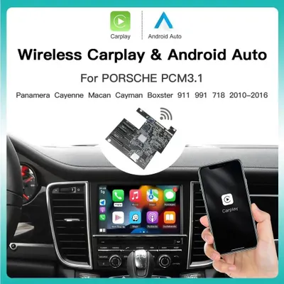 Produktbild von AUTOABC CarPlay/Android Auto Interface für Porsche PCM3.1 (911/Boxster/Cayman/Cayenne/Panamera/Macan) – OEM Look, Plug & Play