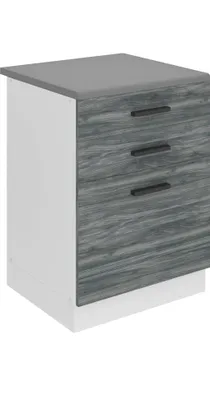 Produktbild von Belini Unterschrank Küche, Küchenunterschrank 60 cm Breite. SDSZ Küchenunterschrank mit Arbeitsplatte. Küchenschrank mit Schubladen, Glamour Wood