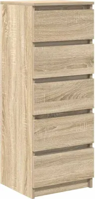 Obrázok produktu pre Komoda so zásuvkami, dub sonoma 37,5x35x99 cm, kompozitné drevo