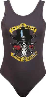 Produktbild von Guns N' Roses Body Damen Amplified Collection - Tophat Skull charcoal XL
