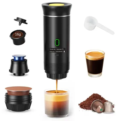 Tragbare 3-in-1 Kaffeemaschine, 20 bar, 7500 mAh, Camping