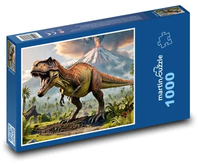 Obrázok produktu pre Puzzle 1000 Tyranosaurus Rex pri Sopke - martinpuzzle