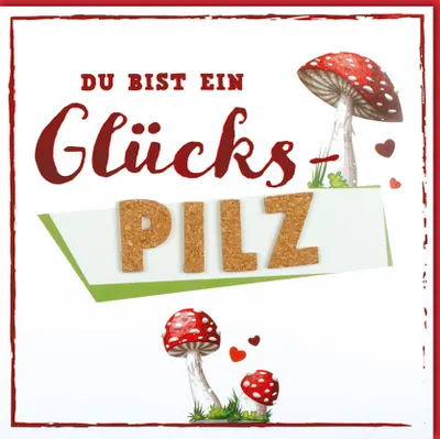 Produktbild von Geburtstag - CraftArt - Karte mit Umschlag - Du bist ein Glückspilz
