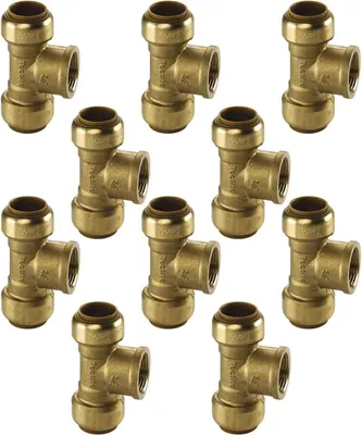 Produktbild von Kupfer Steckfitting Tectite T-Stück Innengewinde 15 mm - 1/2' - 15 mm DVGW 10 Stück