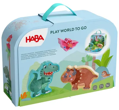 Produktbild von HABA Kleinkindwelt Spielwelten Spielwelt im Koffer Dinosaurier 2014170001