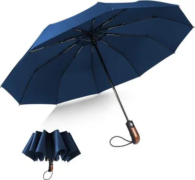 Produktbild von Famanu Regenschirm für Damen und Herren - Automatisch, winddicht, stabil, schwarz