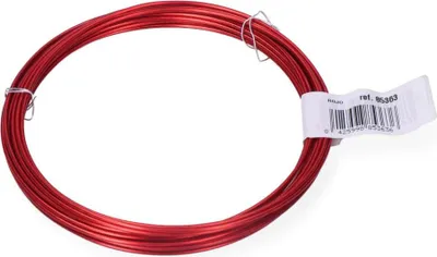 Produktbild von Pack 1 Stück Aluminiumdrahtrolle 1,5 mm 5 m Rot