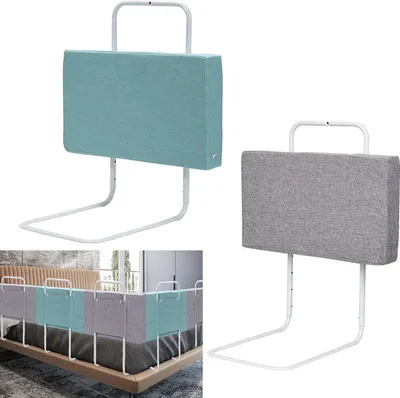 Produktbild von Jayseuw Bettgitter Rausfallschutz für Kleinkinder Babys und Kinder Bettschutzgitter für Kinder Bett Kinderbettgitter Sicherheitsschutz 5-Loch Höhenverstellbar 50cm Grün