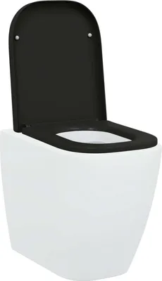 Zdjęcie produktu dla vidaXL Deska sedesowa, czarna, 47,5 x 35 x 3,6 cm, z tworzywa duroplastowego