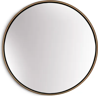 Zdjęcie produktu dla Casa Chic Fournier Lustro ścienne z metalową ramą okrągłe 58,8 x 58,8 cm