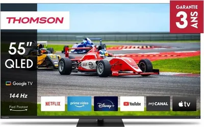 Image de TV QLED Thomson 55QG7C14, 55 pouces (139 cm), 4K UHD, 144 Hz, Google TV, HDMI 2.1