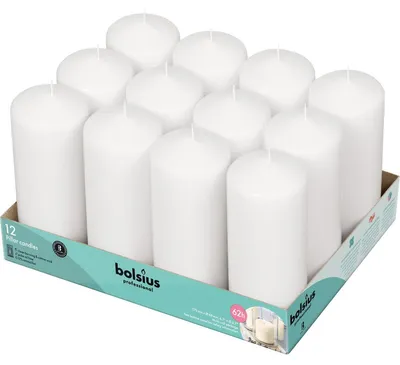 Immagine prodotto di Bolsius Horeca Candele a cilindro 17/7 Bianco (12 pezzi)