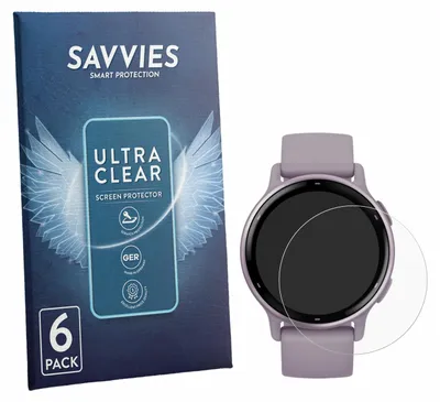 Produktbild von 6x Für Garmin vivoactive 5 Schutzfolie Savvies Displayschutz Display Schutz Folie Klar Transparent