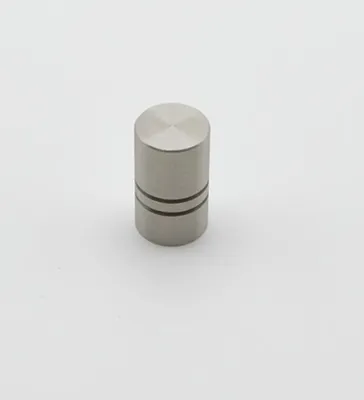 Productafbeelding van Meubelknop van zamac, diameter 13 mm, roestvrij staal, geborsteld