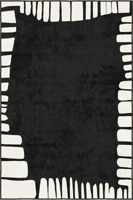 Produktbild von Conceptum Hypnose, Hochwertiger Teppich 160x230 cm, 100% Polyester, Schwarz, rutschfest