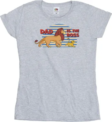 Produktbild von Disney - "The Lion King Dad Boss" T-Shirt für Damen BI25324 (XL) (Grau)