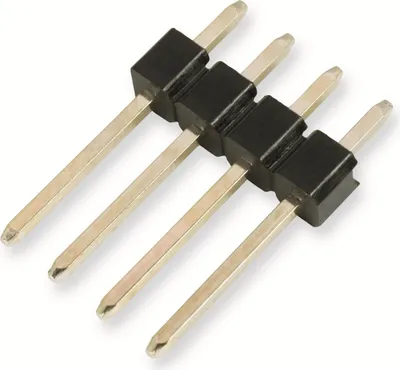 Produktbild von Stiftleiste, vergoldet, 1x 4-polig, 10 Stück