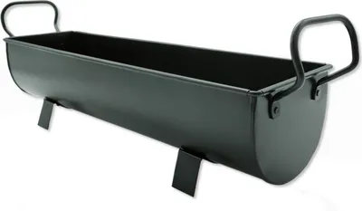 Produktbild von Metall Blumenkasten 17 x 52cm schwarz Blumen-Topf Übertopf Blumenkasten Pflanz-Schale