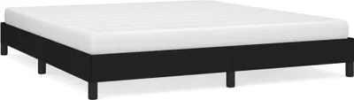 Image de vidaXL Cadre de lit sans matelas noir 160x200 cm Tissu