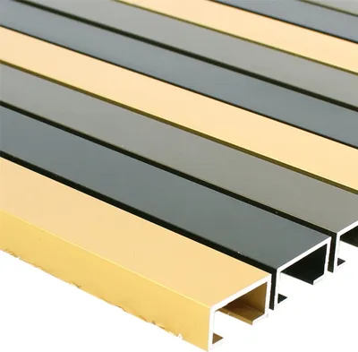 Produktbild von Mosaikfliesen Aluminium Thasos Schwarz Gold