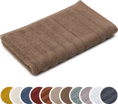 Produktbild von sleepling liebling Gästetuch Luxus Bio Baumwolle, Serie Marseille, 770 gr. / m², 30 x 50 cm, , 60 Grad, saugstark, schnelltrocknend, stein