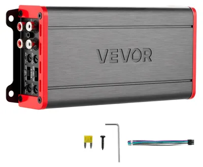 Obrázok produktu pre VEVOR automobilový zosilňovač 4-kanálový, koncový zosilňovač triedy D, prepojiteľný, max. 4 x 272 W pri 4 ohmoch / 4 x 400 W pri 2 ohmoch, vysokovýkonný zosilňovač pre SUV, pickupy, terénne vozidlá, viackanálový audio zosilňovač