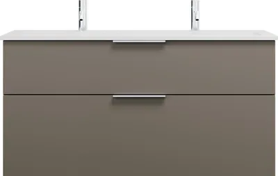 Produktbild von burgbad Eqio Mineralguss-Waschtisch mit 2 Armaturbohrungen, inklusive Waschtischunterschrank, 1220x490x618mm, SHCS122F2010C0001G0146