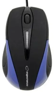 Produktbild von Esperanza EM102B, Optisch, USB Typ-A, 800 DPI, Schwarz, Blau
