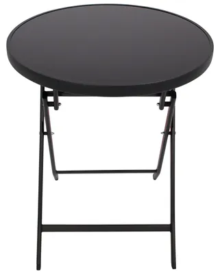 Produktbild von Klapptisch 60 x 60 x 70 cm Glas Stahl Schwarz/Anthrazit