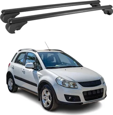 Image de Barres de toit Transversales pour Suzuki SX4 2006-2013 Aluminium Noir