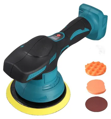 Obrázok produktu pre Akumulátorový leštič automobilov, nastaviteľná rýchlosť, ergonomický dizajn, bez batérie, EÚ
