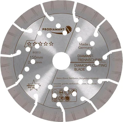 Produktbild von PRODIAMANT Diamanttrennscheibe 150mm Beton / Granit Turbo BG013