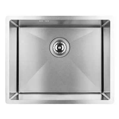 Zdjęcie produktu dla Zlewozmywak 1-komorowy Marmara Laveo, Inox, 540x440 mm, odporny na zarysowania, montaż wpuszczany/na równi/podwieszany, syfon w zestawie
