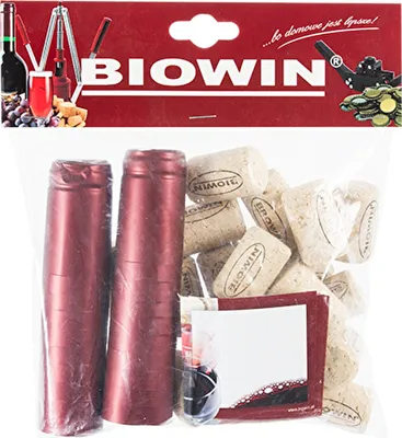 Zdjęcie produktu dla Korki do wina z etykietami 60 szt. ZESTAW korków do butelek BROWIN 24/38 mm