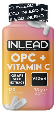Produktbild von Inlead OPC + Vitamin C (120 Caps) Unflavoured - Vitamine, Mineralien & Gesundheit - Kräuter
