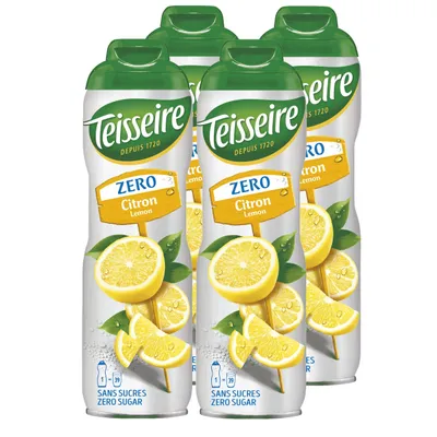 Produktbild von Teisseire Sirup Lemon/Zitrone zero Zucker 600ml - Cocktails (4er Pack)