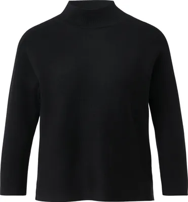 Produktbild von comma Strickpullover aus Viskosemix mit Stehkragen und 3/4-Fledermausärmeln