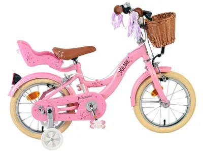 Produktbild von Volare Blossom Kinderfahrrad - Mädchen - 14 Zoll - Rosa - Zwei Handbremsen