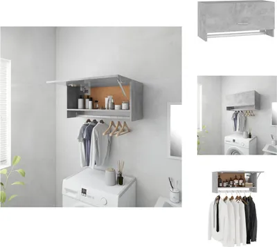 Produktbild von vidaXL Kleiderschrank Betongrau 70x32,5x35cm Holzwerkstoff -  Kleiderschränke