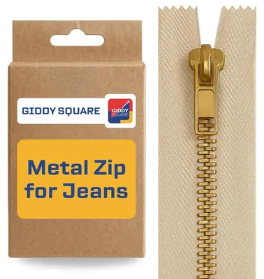 Produktbild von Jeans-Reißverschluss - Beige, 18 cm