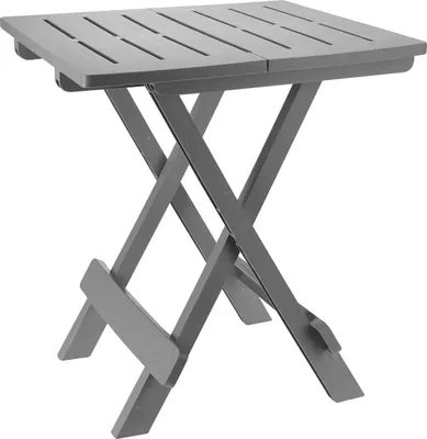Produktbild von Kunststoff Klapptisch ADIGE 45 x 43 cm - hellgrau - Garten Beistelltisch klappbar