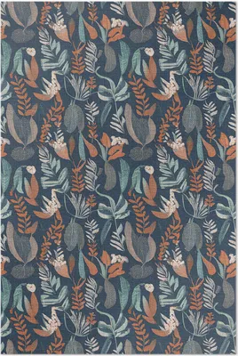 Imagen del producto de Alfombra de vinilo con estampado de flores en estilo bohemio – 140x210 cm – Alfombra para interiores – Ideal para pasillos – Fácil de limpiar – Diseño moderno