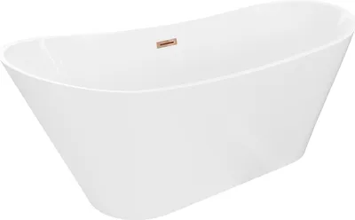 Immagine prodotto di Mexen Dora vasca da bagno freestanding 160 x 75 cm, bianca, troppopieno oro rosa - 52071607500-60