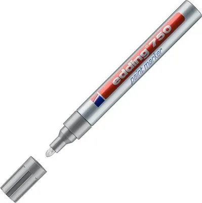Obrázek produktu pro Edding 750, Stříbrná, Bílá, 2 mm, 4 mm, 10 kusů