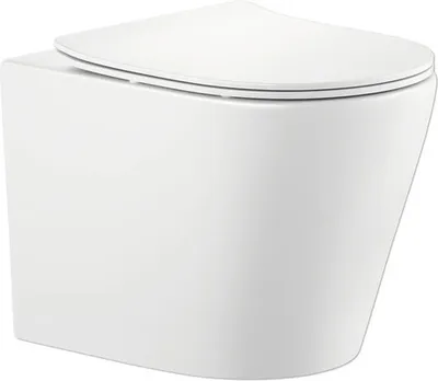 Produktbild von Wand-WC Set Nakia Tiefspüler ohne Spülrand kurz weiß matt mit WC-Sitz 1273698