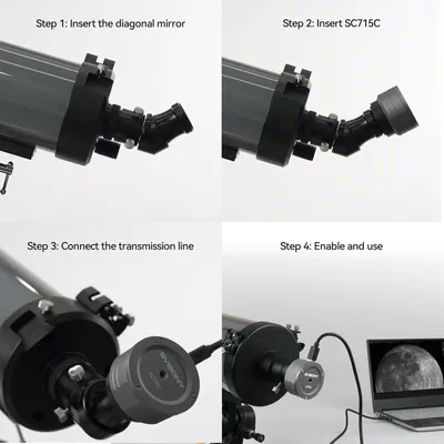 Image de Caméra télescopique - Caméra d'astronomie - Caméra planétaire - Caméra oculaire - Caméra CMOS - Résolution 4K