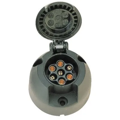 Obrázok produktu pre Steckdose 7-polig 12V mit Deckel + Gummi-Dichtung
